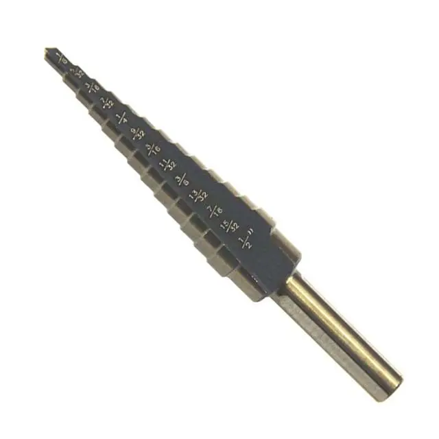 967090 - Step Drill Cobalt Bit 1/8-1/2In 3In Long 1/4In Shank 13 Step 1