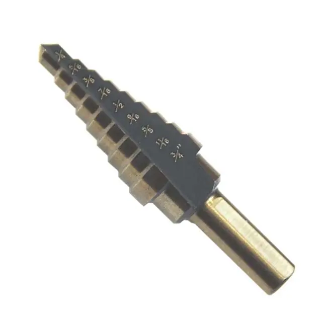 967090 - Step Drill Cobalt Bit 1/4-3/4In 2.9In Long 1/4In Shank 9 Step 1