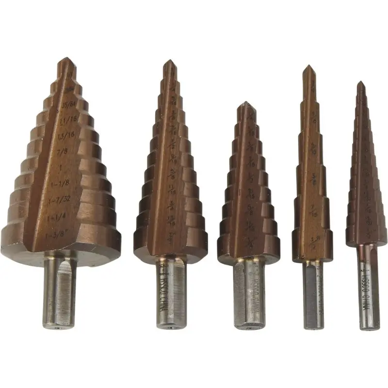 Tnhf-9053Aa - Step Drill Bit 3/16In To 1-3/8In 5Pc/Set 1