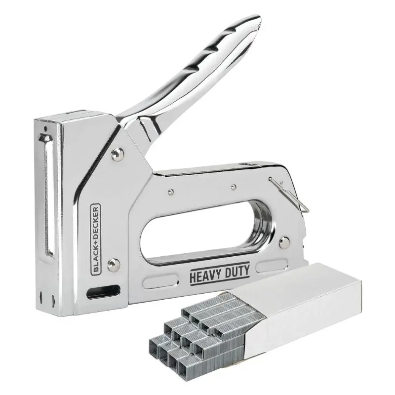 Bdht70003 - Staple Gun Heavy Duty Steel With 1/4 3/8 And 1/2In Staples 1