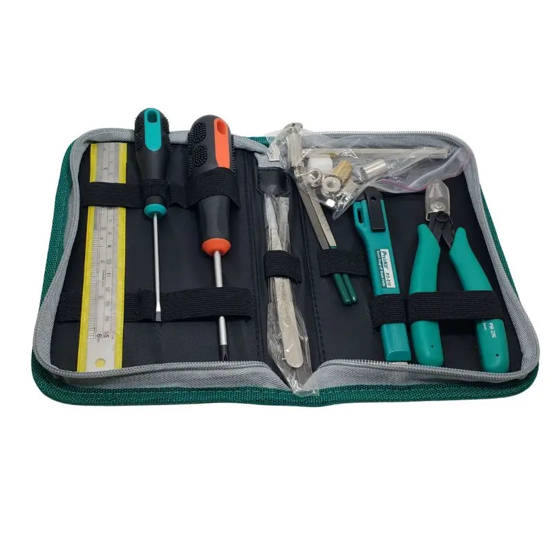 Pk-622 - Tool Kit Stem 10Pcs With Cutter Hammer Screw Drivers Files Case 1