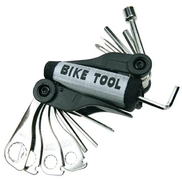 Abts1 - Bicycle Tool Kit 15Pcs/Set Flat Screwdriver/Socket/Ring Spanner 1