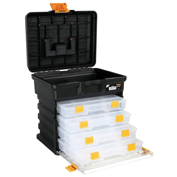 Om14h - Tool Case Empty 14X12x9 Inch Blk With Removable Trays 1