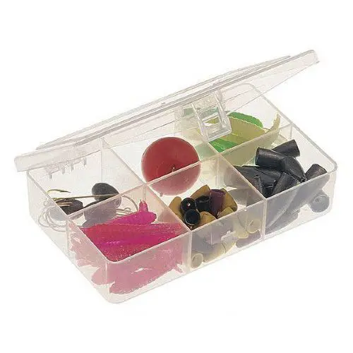 3448-60 - Component Box 45X275x1in Clear 6 Compartments Flip Top 1