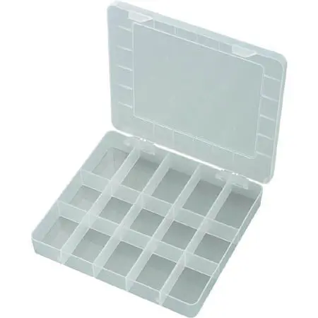 2700275 - Component Box 11X7x2in Clear 15 Adjustable Compartments 1
