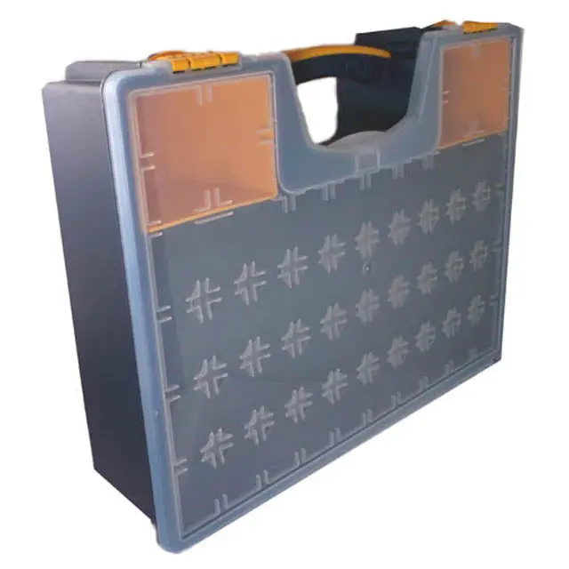 07611 - Component Box 16.5X13x4.5In Clear Lid With 2 Removable Bins 1