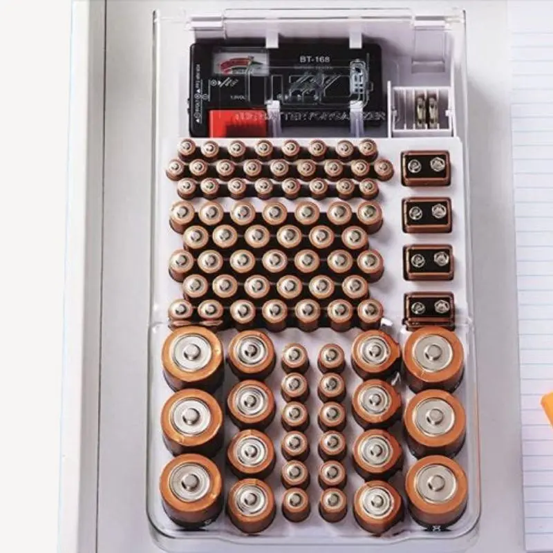 918976 - Battery Organizer W/Tester Holds 93 Batteries Tests Aaa Aa C D 9V 1
