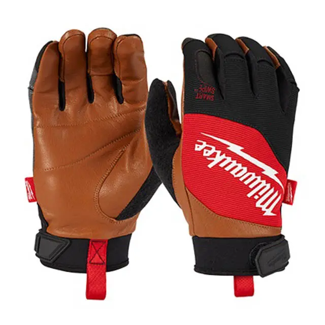 48-73-0022 - Gloves Leather Large Soft Top Grain Durable Palm Lightweight 1