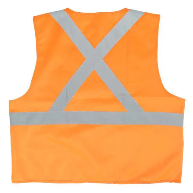 6106O-S/M - Safety Vest 2In Reflective Tape Csa Z96-15 Compliant Orange S/M 1