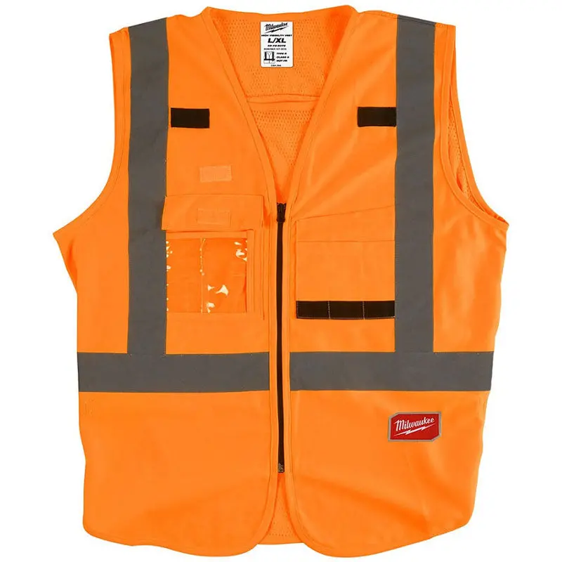 48-73-5072 - Safety Vest Reflective Orange L/Xl With 10 Pockets 1