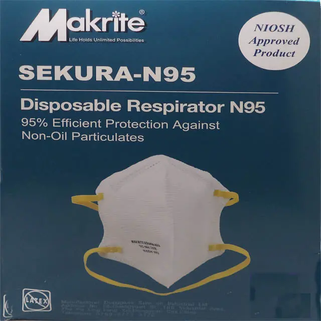 Tzsj-425-20 - Face Mask Respirator N95 95% Efficient Disposable (20 Pcs/Pkg) 1