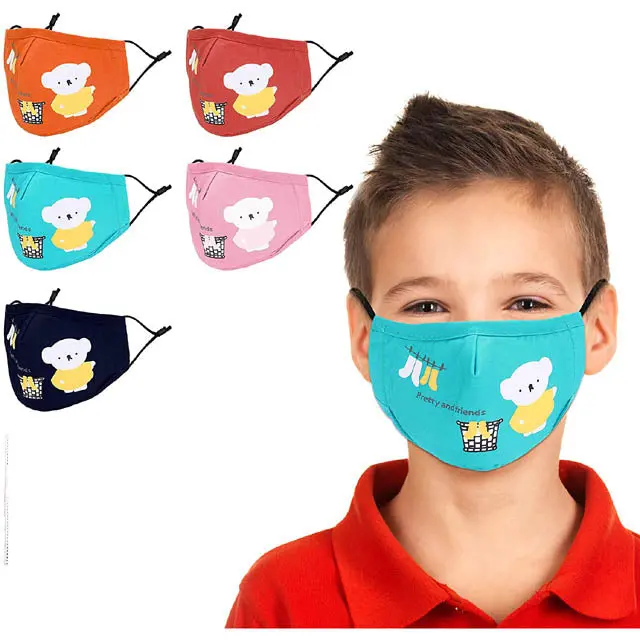 19345 - Face Mask Kids Reusable Washable Adjustable Band Assorted 1