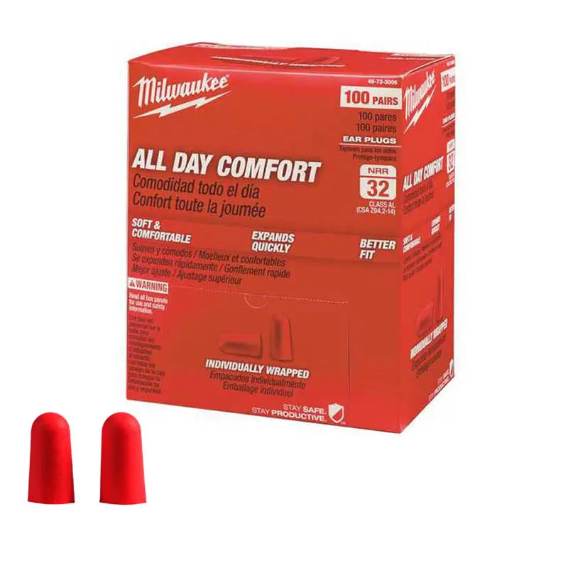 48-73-3006 - Ear Plugs Foam Red 32Db Noise Reduction Rating 100Pairs/Box (100 Pcs/Pkg) 1