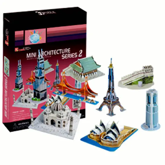 V6pcb 016 - Mini Architectures Series 2 144Pcs/Kit 3D Puzzle Cubic Fun 1