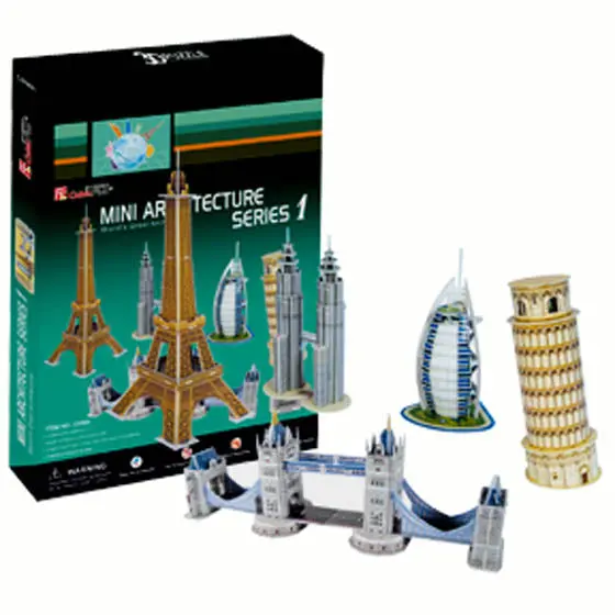 V6pcb 017 - Mini Architectures Series 1 99Pcs/Kit 3D Puzzle Cubic Fun 1