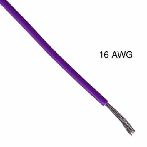 T1018-21-19 - Wire Stranded 16Awg 100Ft Purple Tc Pvc Ft1 300V 105C 1