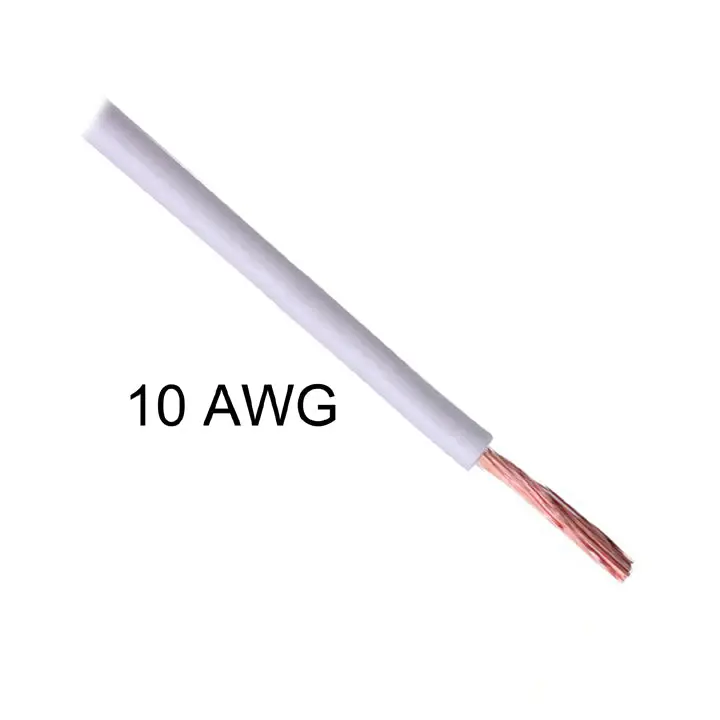 50102 - Wire Automotive 10Awg 2.4M Wht 12V Stranded 1