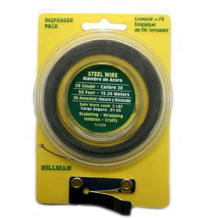 122328 - Steel Wire 28Awg 50Ft Dispenser Pack Safe Work Load 2Lbs 1