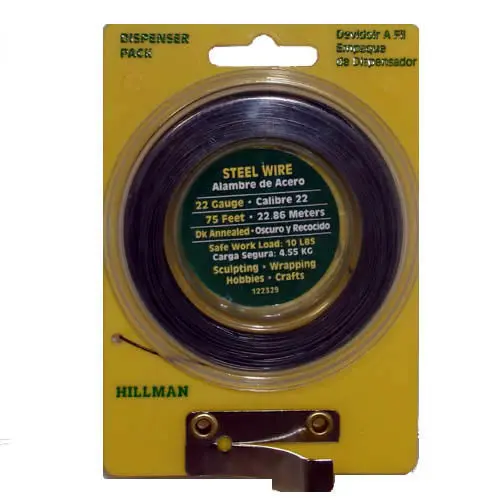 122329H - Steel Wire 22Awg 75Ft Dispenser Pack Safe Work Load 10Lbs 1