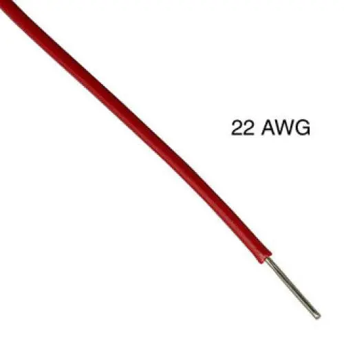 T1010-21-03K - Wire Solid 22Awg 1000Ft Red Tc Pvc Ft1 3V 15C 1