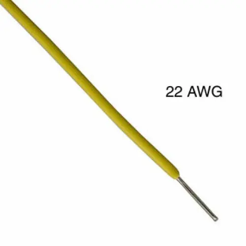 T1010-21-05K - Wire Solid 22Awg 1000Ft Yellow Tr64 Tc Pvc Ft1 300V 105C 1