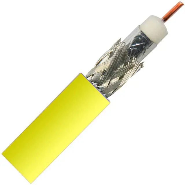 77127 - Coax Cable Rg6 Quad Sh Yel 1000Ft 1