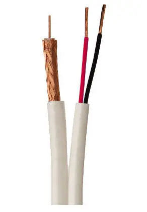 77164 - Siamese Cable Rg59u 18Awg/2C Wht 1000Ft 1