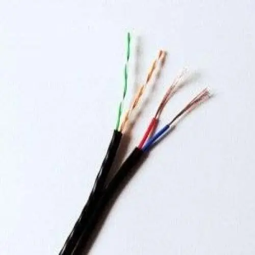 77066 - Siamese Cable 2P/Cat5e 16Awg/2C Blk 1000Ft Cmr-Uv 1