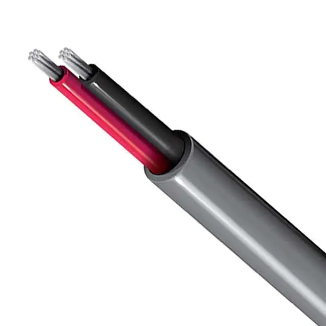 2002C-8Hu3 - Cable 2C 20Awg Str Unsh 1000Ft 7Tc 80C 300V Pvc Ft1 Gray 1