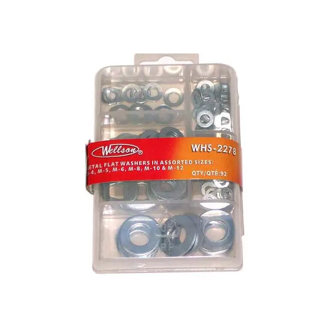 Whs-2278 - Washer Flat Metal Assorted Kit M-4 5 6 8 10 12 92Pc/Set 1