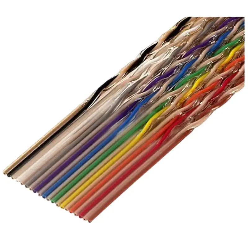 1700/40Sf - Flat Cable 40C/28Awg .05Sp Rainb 100Ft/Spool Twisted Pair 300V 1