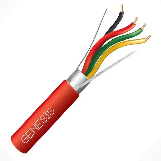 80357 - Cable Fire Alarm 18/4 Sol Shld Fplr Riser 500Ft Red 1