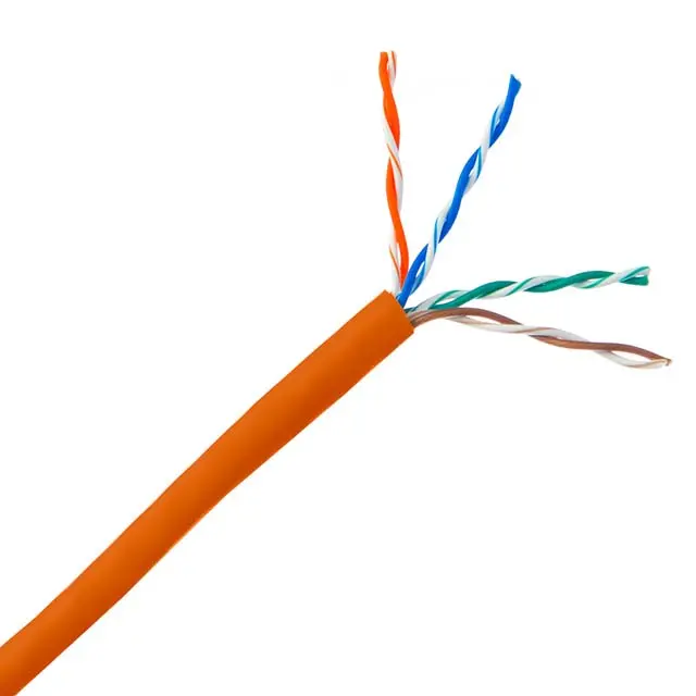77141 - Cable Cat5e Ft4 Sol Org 1000Ft Utp Cmr 4P/24Awg 350Mhz 1