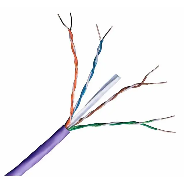 77145 - Cable Cat5e Ft4 Sol Pur 1000Ft Utp Cmr 4P/24Awg 350Mhz 1
