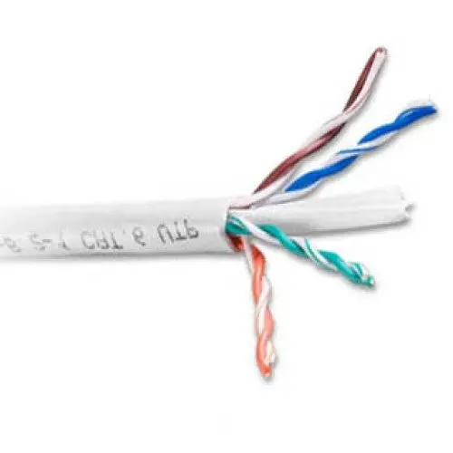 K5e-1Kutp-Plen Wh - Cable Cat5e Ft6 Sol Wht 1000Ft Utp 4P/24Awg 350Mhz Plenum 1