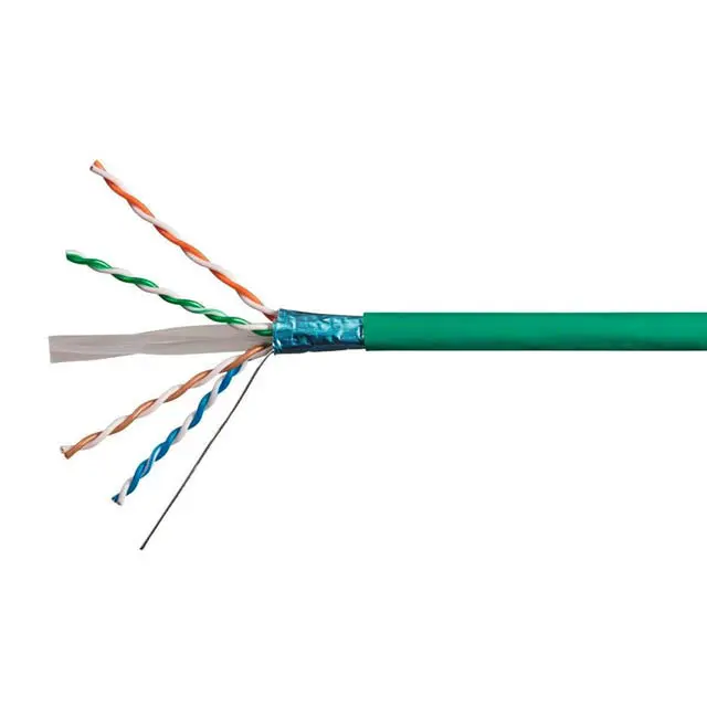 S-207-C6-Grn - Cable Cat6 Str Shld Cm Green 1000Ft 4Pr/26Awg S/Ftp 1