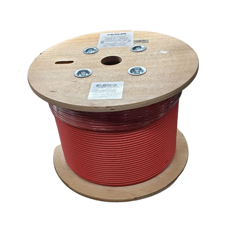 C6abc51s-Rd-1000 - Cable Cat6a Ft6 Sol Sh Red 1000F 4Pr 23Awg 650Mhz F/Utp Cmp Spool 1