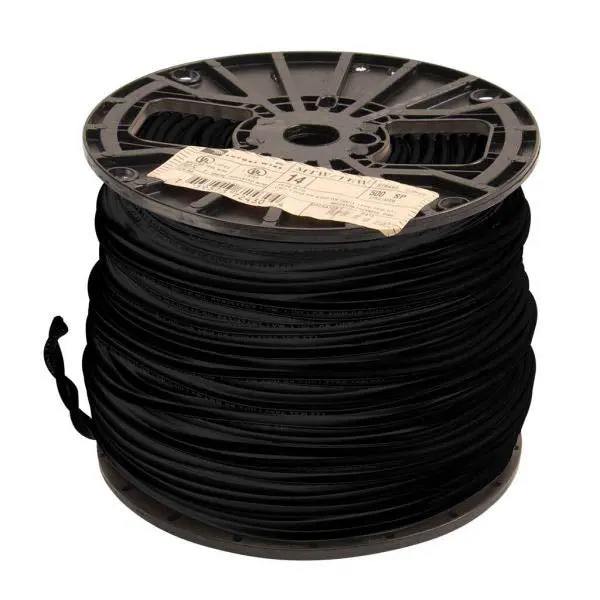 T2181015-1-00 - Lead Wire 2C 18Awg Unsh 700Ft Bk 16Tc 1In Lay 600V 105C Ul1015 1