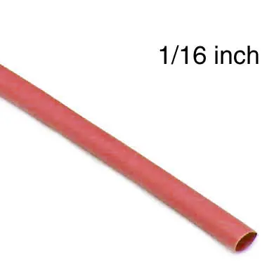 Nw1/16-R4-10 - Tubing Hst 1/16Inx4ft Sw Red 2:1 600V 125C (10 Pcs/Pkg) 1