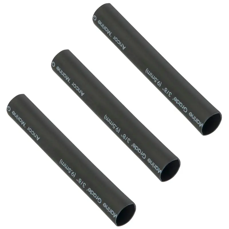 304103 - Tubing Hst 3/8Inx3in Dw Adhesive Black (3 Pcs/Pkg) 1