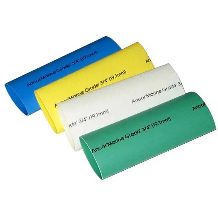 306503 - Tubing Hst 3/4Inx3in Dw Assorted Adhesive Blu/Wht/Yel/Grn 4Pc/Set 1
