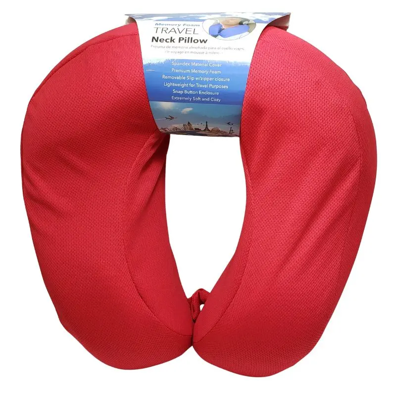 Tr1040rd - Travel Pillow Memory Foam Red 1