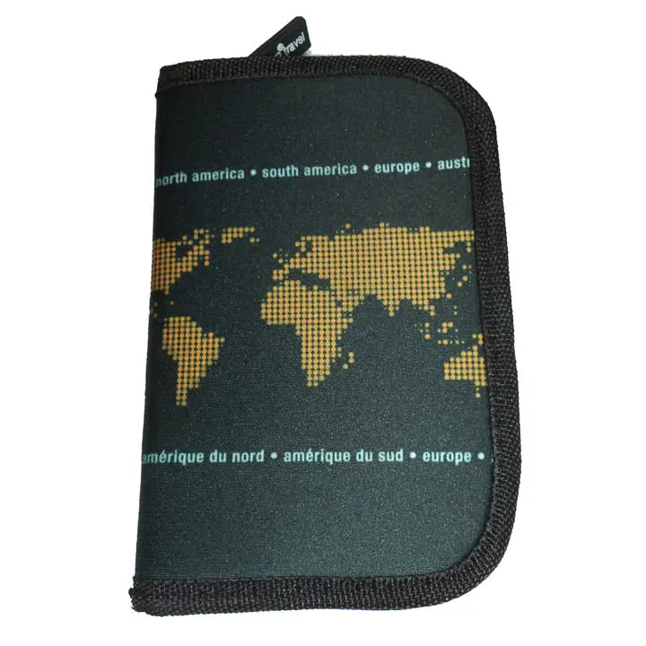 Wp542-T - Passport Holder/ Travel Document Carrier Neon Earth Tangerine 1