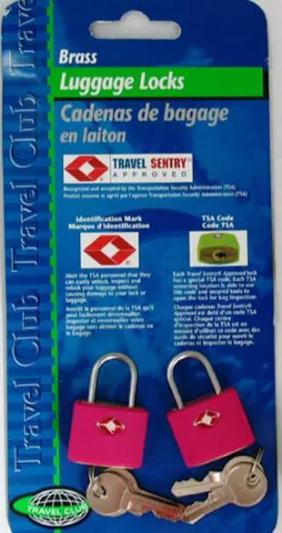 85-657 - Luggage Lock Brass Tsa Approved 1