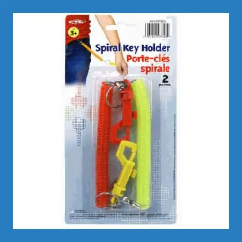 07823 - Keyholder Spiral Assorted Colors  (2 Pcs/Pkg) 1