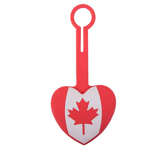 Ah94ht01 - Luggage Tag-Canada Heart 1
