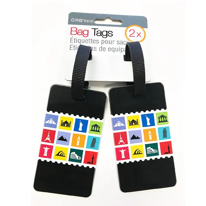 Pt207 - Luggage Tag Landmarks Multi-Colour (2 Pcs/Pkg) 1