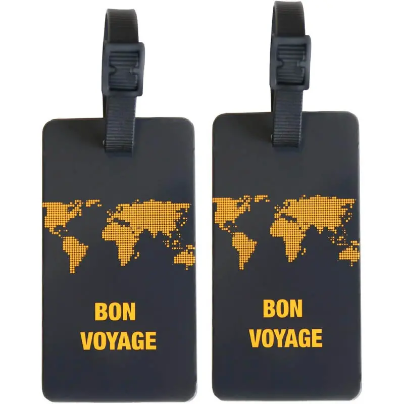 Pt211 - Luggage Tag Neon Earth Tangeri Name Tag Set Of 2 (2 Pcs/Pkg) 1