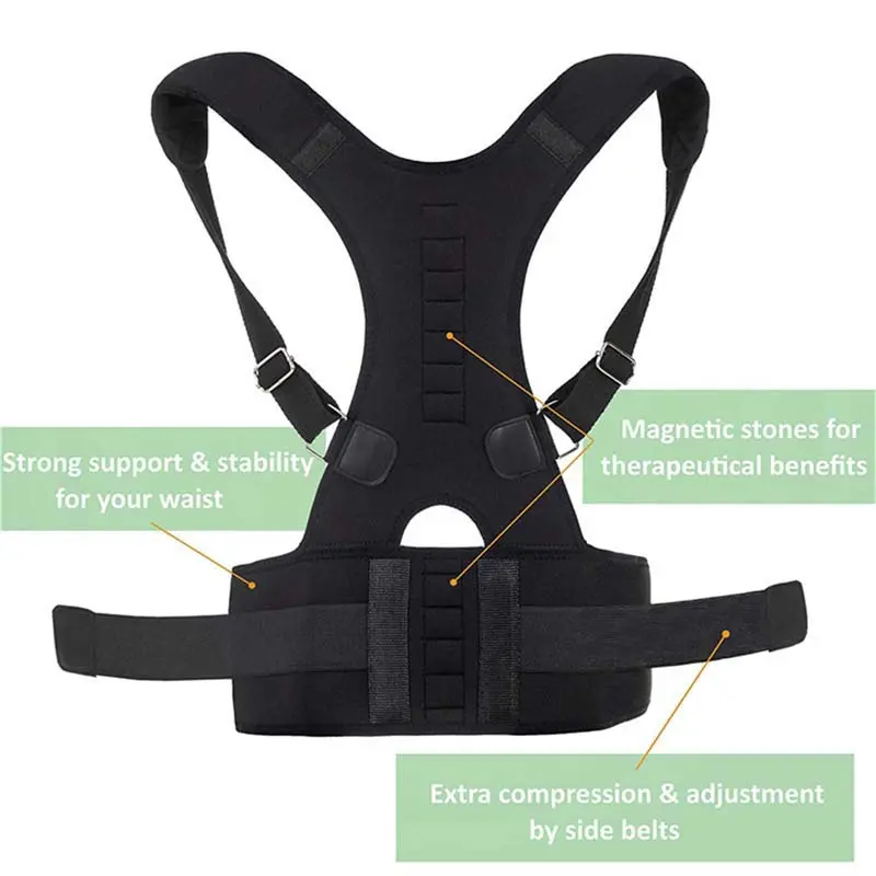 Yead-1311 - Back Posture Belt Magnetic Med Size 29-36In Waist 1