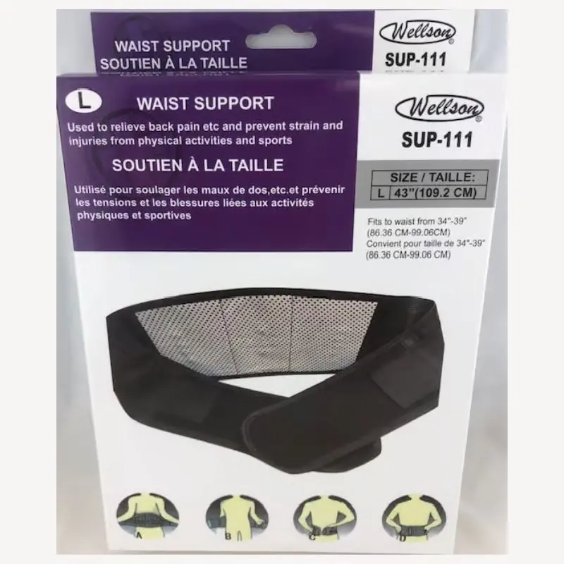 Sup-111 - Waist Support Large Black Fits Waist From 34-39In 1
